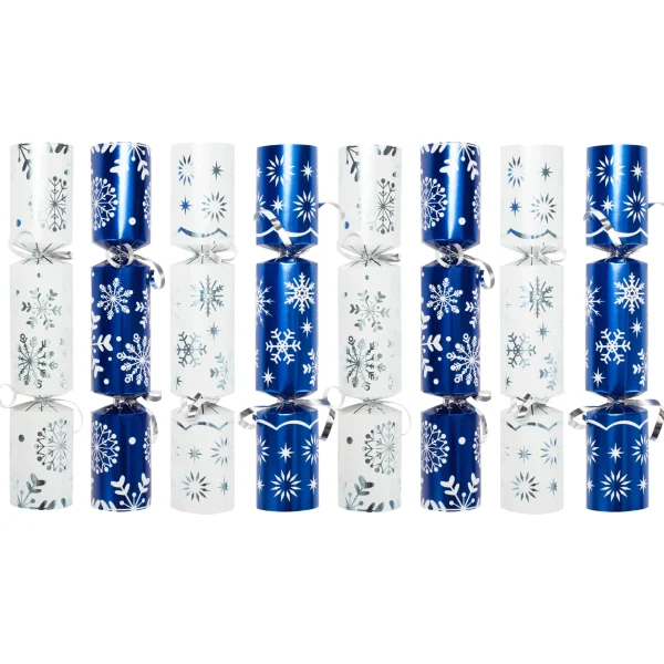 8pcs Blue And White Snowflake Christmas Party Favors 3 8pcs Blue And White Snowflake Christmas Party Favors
