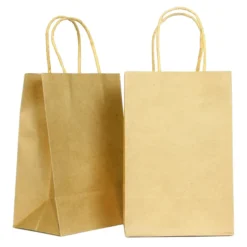100pcs Christmas Kraft Paper Bags