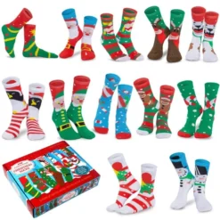 24pcs Warm Soft Christmas Socks Cotton Set