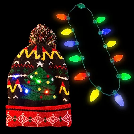 Christmas Necklace With Light Up Beanie 5 Christmas Necklace With Light Up Beanie - Image 3