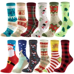 Christmas Favors Shop 28 Christmas Favors Shop -Christmas Favors Shop 12 Pairs Crew Christmas Holiday Socks 2 result 600x600 1