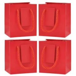 12pcs Red Premium Paper Goodie Bags