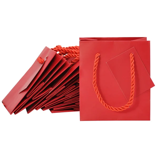 12pcs Red Premium Paper Goodie Bags 5 12pcs Red Premium Paper Goodie Bags - Image 3