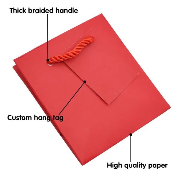 12pcs Red Premium Paper Goodie Bags 6 12pcs Red Premium Paper Goodie Bags - Image 4