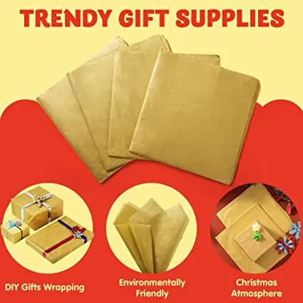 120pcs Christmas Gold Metallic Tissue Paper 6 120pcs Christmas Gold Metallic Tissue Paper - Image 4