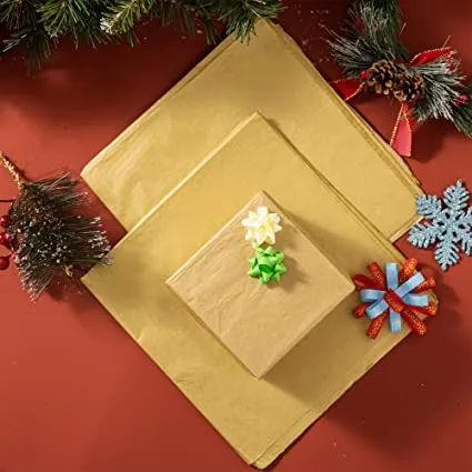120pcs Christmas Gold Metallic Tissue Paper 3 120pcs Christmas Gold Metallic Tissue Paper