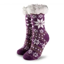 2pcs Women Soft Fuzzy Slipper Socks Navy Blue & Purple -Christmas Favors Shop 12326 4 scaled 1 600x600 1