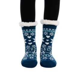 2pcs Women Soft Fuzzy Slipper Socks Navy Blue & Purple -Christmas Favors Shop 12326 5 scaled 1 600x600 1