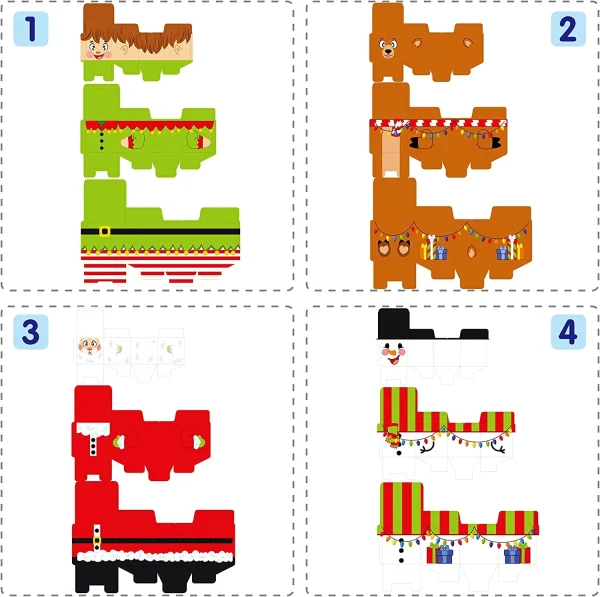 12pcs Stackable Christmas Characters Gift Boxes 5 12pcs Stackable Christmas Characters Gift Boxes - Image 3