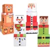 12pcs Stackable Christmas Characters Gift Boxes