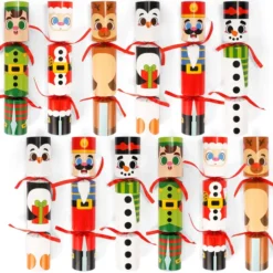 12pcs Non Snap Christmas Crackers Party Favors