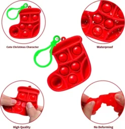 12pcs Christmas Silicone Sensory Bubble Push Bubble Toy -Christmas Favors Shop 12Pcs Christmas Fidget Toy Stress Relief Set with 6 Designs 2in 1 600x622 1