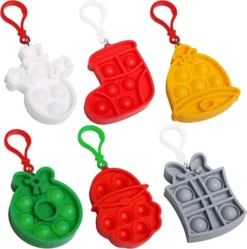 12pcs Christmas Silicone Sensory Bubble Push Bubble Toy -Christmas Favors Shop 12Pcs Christmas Fidget Toy Stress Relief Set with 6 Designs 2in 2 600x604 1