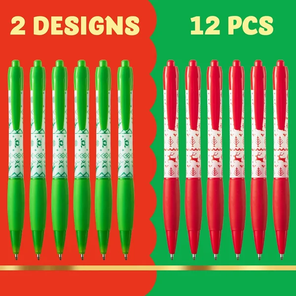 12pcs Christmas Themed Gel Pens 4 12pcs Christmas Themed Gel Pens - Image 2