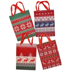 12pcs Christmas Gift Bags With Assorted Christmas Prints 8 12pcs Christmas Gift Bags With Assorted Christmas Prints -Christmas Favors Shop 12Pcs Christmas Pattern Gift Bags 2 result 600x600 1