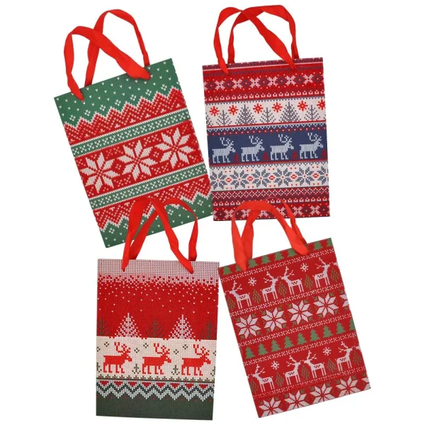12pcs Christmas Gift Bags With Assorted Christmas Prints 5 12pcs Christmas Gift Bags With Assorted Christmas Prints - Image 3