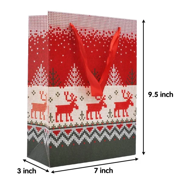 12pcs Christmas Gift Bags With Assorted Christmas Prints 6 12pcs Christmas Gift Bags With Assorted Christmas Prints - Image 4