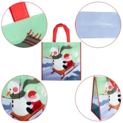 12pcs Reusable Christmas Grocery Bags With Handles -Christmas Favors Shop 12Pcs Christmas Reusable Grocery Bags with Handle 5 result 600x600 1