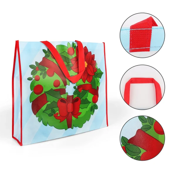 12pcs Large Reusable Christmas Tote Bag 8 12pcs Large Reusable Christmas Tote Bag - Image 6