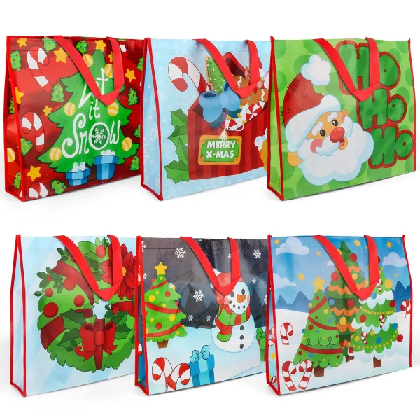 12pcs Large Reusable Christmas Tote Bag 5 12pcs Large Reusable Christmas Tote Bag - Image 3
