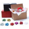 12pcs Paper Kraft Gift Boxes In 3 Colors -Christmas Favors Shop 12Pcs Colored Giftbox with Pull Bows and Tissue Paper 1