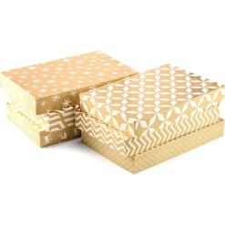 12pcs Foil Golden Patterned Christmas Wrapping Boxes 11 12pcs Foil Golden Patterned Christmas Wrapping Boxes -Christmas Favors Shop 12Pcs Foil Golden Boxes 2