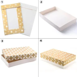 12pcs Foil Golden Patterned Christmas Wrapping Boxes 13 12pcs Foil Golden Patterned Christmas Wrapping Boxes -Christmas Favors Shop 12Pcs Foil Golden Boxes 6 result 600x600 1
