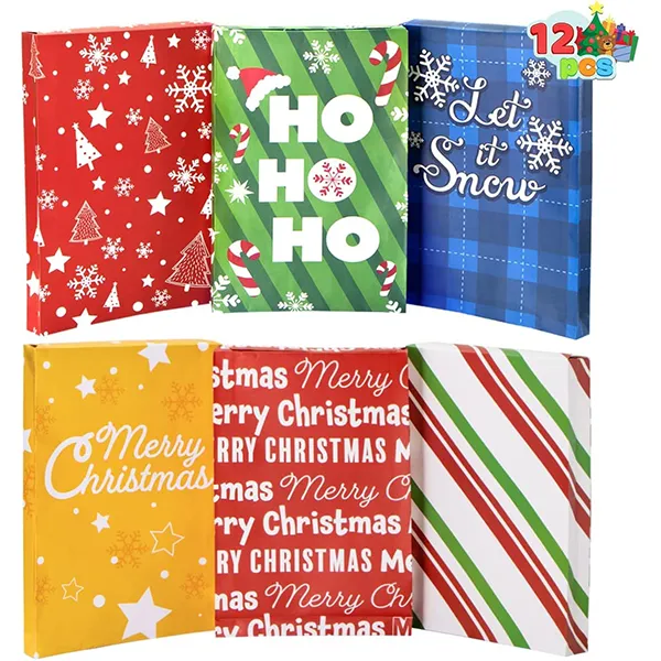 12pcs Christmas Shirt Gift Boxes With Pull Bows And Tag 4 12pcs Christmas Shirt Gift Boxes With Pull Bows And Tag - Image 2
