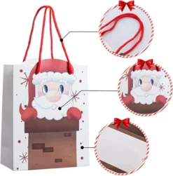 12pcs Christmas Reusable Kraft Paper Bag With Handle 13 12pcs Christmas Reusable Kraft Paper Bag With Handle -Christmas Favors Shop 12Pcs Kraft Gift Bags 1 600x609 1