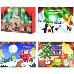 12pcs Jumbo Christmas Gift Bags In 6 Designs -Christmas Favors Shop 12Pcs Nordic Style Jumbo Gift Bags 4 600x600 1