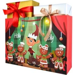 12pcs Jumbo Christmas Gift Bags In 6 Designs -Christmas Favors Shop 12Pcs Nordic Style Jumbo Gift Bags 7 600x600 1