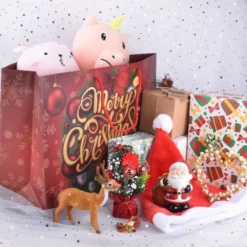 12pcs Large Christmas Gift Bags -Christmas Favors Shop 12Pcs Vintage Set XL Paper Bags 2 result result 600x600 1