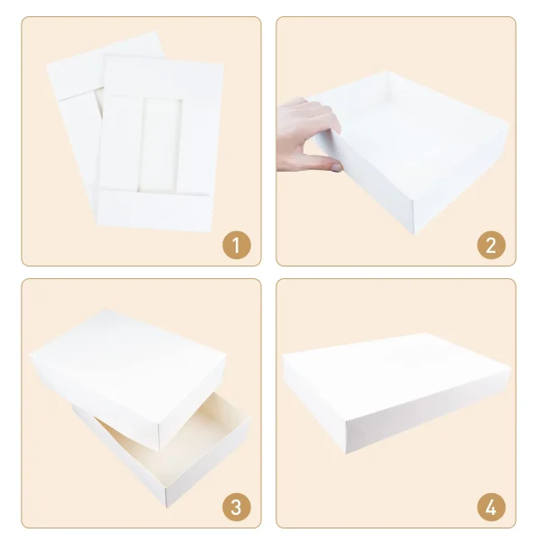 12pcs Assorted White Christmas Shirt Boxes For Gifts Set 6 12pcs Assorted White Christmas Shirt Boxes For Gifts Set - Image 4