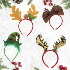 12pcs Christmas Headband With Different Designs -Christmas Favors Shop 12pcs Christmas Headband 7 600x600 1