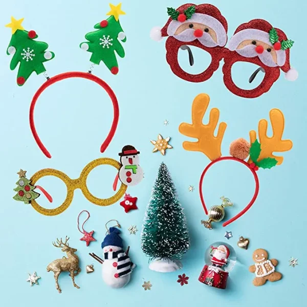 12pcs Christmas Headbands And Glasses Frames Set 7 12pcs Christmas Headbands And Glasses Frames Set - Image 5