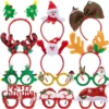 12pcs Christmas Headbands And Glasses Frames Set -Christmas Favors Shop 12pcs Christmas Headbands And Glasses Frames Set 6 600x600 1