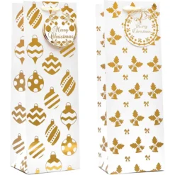 12pcs Christmas Wine Bottle Bags -Christmas Favors Shop 12pcs Christmas Wine Bottle Bags 4