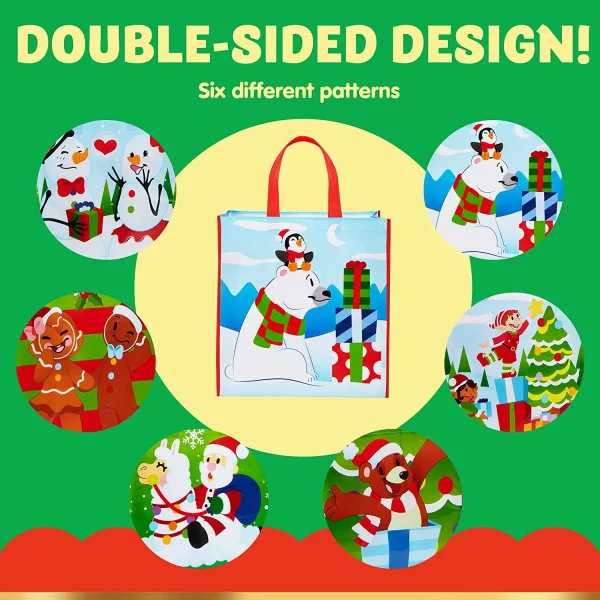 12pcs Extra Large Reusable Christmas Tote Bag 5 12pcs Extra Large Reusable Christmas Tote Bag - Image 3