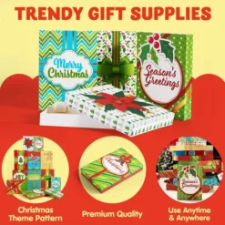 12pcs Multi Color Christmas Gift Wrap Box Set -Christmas Favors Shop 12pcs Multi Color Christmas Gift Wrap Box Set 5 结果 600x600 1