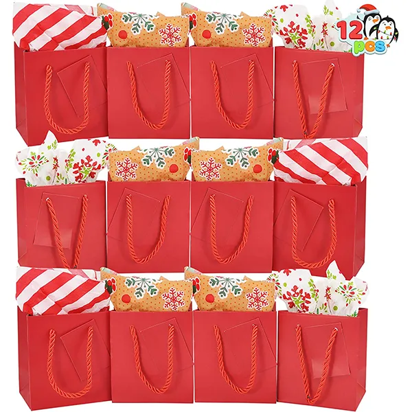 12pcs Red Premium Paper Goodie Bags 4 12pcs Red Premium Paper Goodie Bags - Image 2