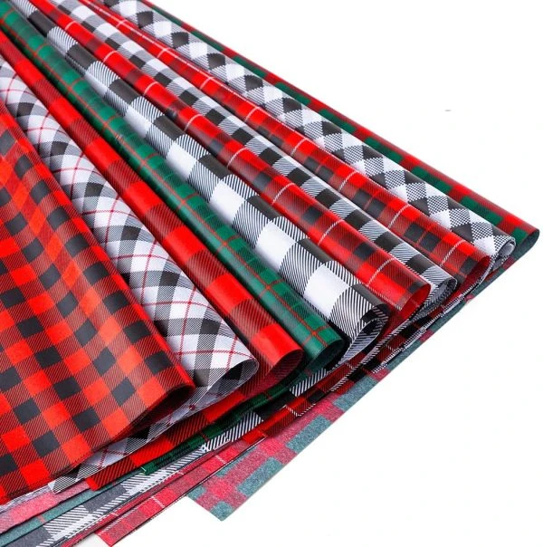 150pcs Black And White Buffalo Plaid Tissue Paper 5 150pcs Black And White Buffalo Plaid Tissue Paper - Image 3