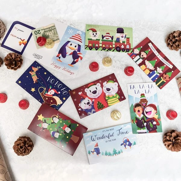 48Pcs Christmas Colored Print Bear Gift Card Holder With Envelopes 8 48Pcs Christmas Colored Print Bear Gift Card Holder With Envelopes - Image 6