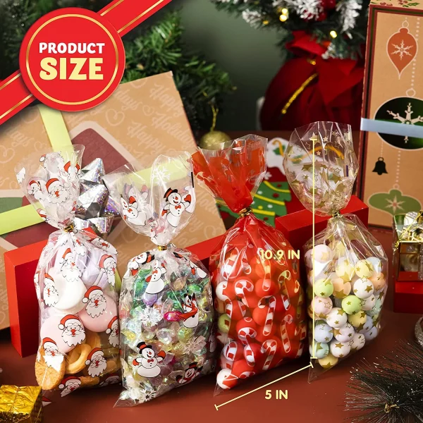 144pcs Christmas Cellophane Goodie Bags 7 144pcs Christmas Cellophane Goodie Bags - Image 5