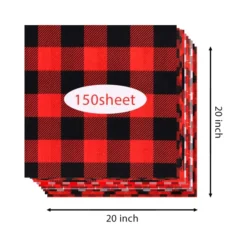 150pcs Red Black Buffalo Buffalo Plaid Tissue Paper 11 150pcs Red Black Buffalo Buffalo Plaid Tissue Paper -Christmas Favors Shop 150Pcs Plaid Christmas Wrapping Tissue Paper 3 result 600x600 1