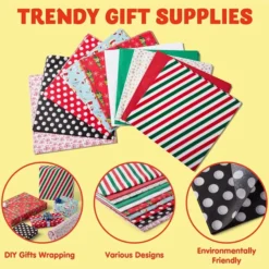 150pcs Assorted Christmas Tissue Wrapping Paper -Christmas Favors Shop 150pcs Assorted Christmas Tissue Wrapping Paper 5 结果 600x600 1