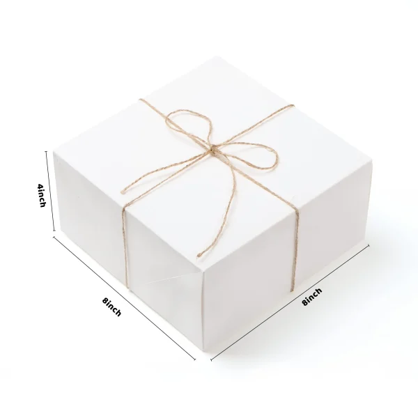 15pcs White Christmas Gift Boxes With Hemp Ropes 6 15pcs White Christmas Gift Boxes With Hemp Ropes - Image 4