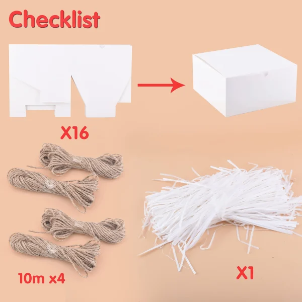 16pcs White Christmas Gift Boxes 5 16pcs White Christmas Gift Boxes - Image 3