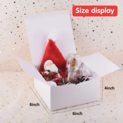 16pcs White Christmas Gift Boxes 12 16pcs White Christmas Gift Boxes -Christmas Favors Shop 16Pcs White Gift Box Set with Twines and Grass 5 result 600x600 1