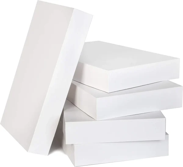 18pcs Christmas White Cardboard Gift Boxes With Lids 6 18pcs Christmas White Cardboard Gift Boxes With Lids - Image 4