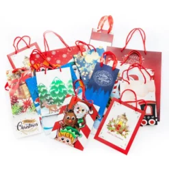 18pcs Holiday Postcard Decor Design Christmas Goodie Bags -Christmas Favors Shop 18Pcs Wrapping Gift Bags 2 result 600x600 1